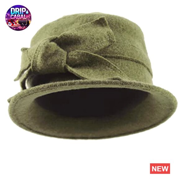 Wool Bucket Hat Vintage Floral Winter Dress Hat main image 4